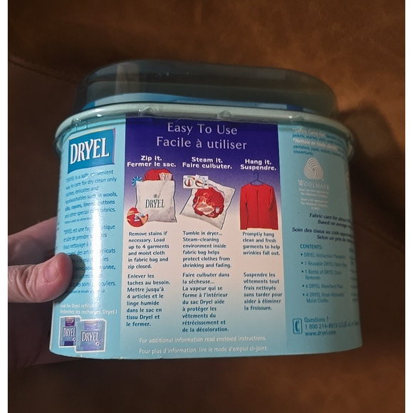 Vintage Dryel At Home Dry Cleaning Starter Kit 16 Garments Original Fresh Scent - Picture 2 of 3